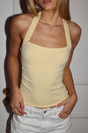 PARKER HALTER TOP - LEMON