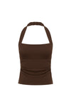 PARKER HALTER TOP - BITTER CHOCOLATE
