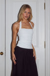 ZIMA FLOWY A-LINE MIDI SKIRT - BLACK