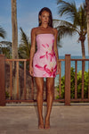 PRIMROSE MINI DRESS - PINK FLOWER