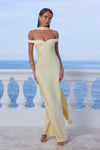 RAPHAELLA OFF SHOULDER MAXI DRESS - BUTTERMILK