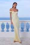 RAPHAELLA OFF SHOULDER MAXI DRESS - BUTTERMILK