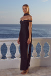 RAPHAELLA OFF SHOULDER MAXI DRESS - NOIR