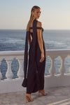 RAPHAELLA OFF SHOULDER MAXI DRESS - NOIR
