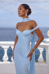 RAPHAELLA OFF SHOULDER MAXI DRESS - SKY BLUE