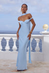 RAPHAELLA OFF SHOULDER MAXI DRESS - SKY BLUE