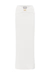 REMINA LOW WAIST RUCHED MAXI SKIRT - WHITE