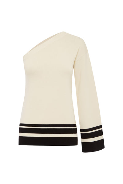 REMINGTON TOP - CREAM/BLACK