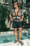 MONROE TOP - BLACK/SAND STRIPE