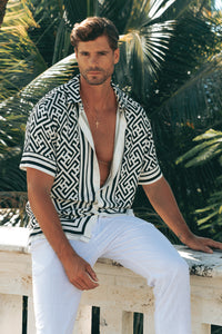 MIRKO SHIRT  - WHITE/BLACK