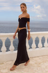 RIKKI MAXI SKIRT - BLACK