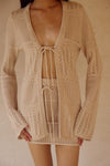 RILEY SLEEVED KNIT TOP - SAND