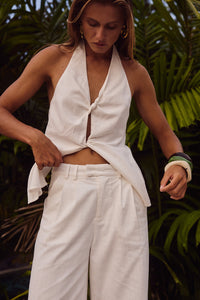 ROBYN TAILORED PANT - WHITE