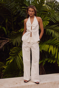 ROBYN TAILORED PANT - WHITE