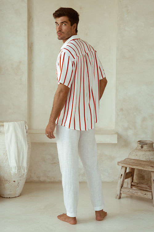 ELIJAH SHIRT - RED STRIPE