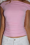 SUTTON ONE SHOULDER TOP - MUSK