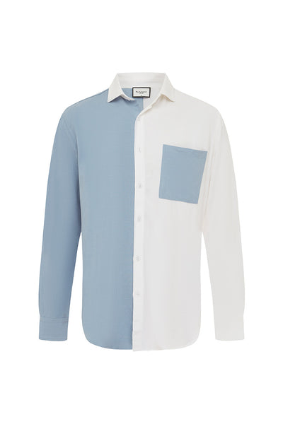 CALEB SHIRT - SKY BLUE/WHITE