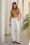 LEILAH TAILORED PANT - WHITE