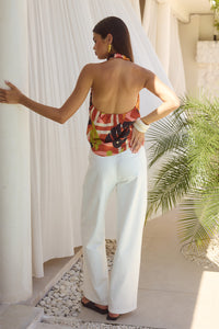 LEILAH TAILORED PANT - WHITE
