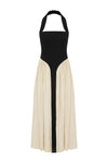 SAMMI MIDI DRESS - BLACK/CREAM