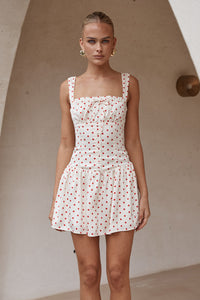 SANTORI MINI DRESS - RED POLKA