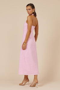 SAPHIRA LONG MIDI DRESS - BUBBLEGUM