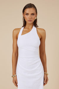 SAPHIRA LONG MIDI DRESS - WHITE