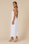 SAPHIRA LONG MIDI DRESS - WHITE