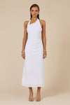 SAPHIRA LONG MIDI DRESS - WHITE