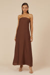 SAPHIRA MAXI DRESS - CHOCOLATE