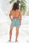 SARDINIA SHORT - GREEN STRIPE