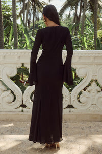 SARI MAXI DRESS - BLACK