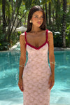SARTA LACE MAXI DRESS - MUSK