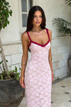 SARTA LACE MAXI DRESS - MUSK