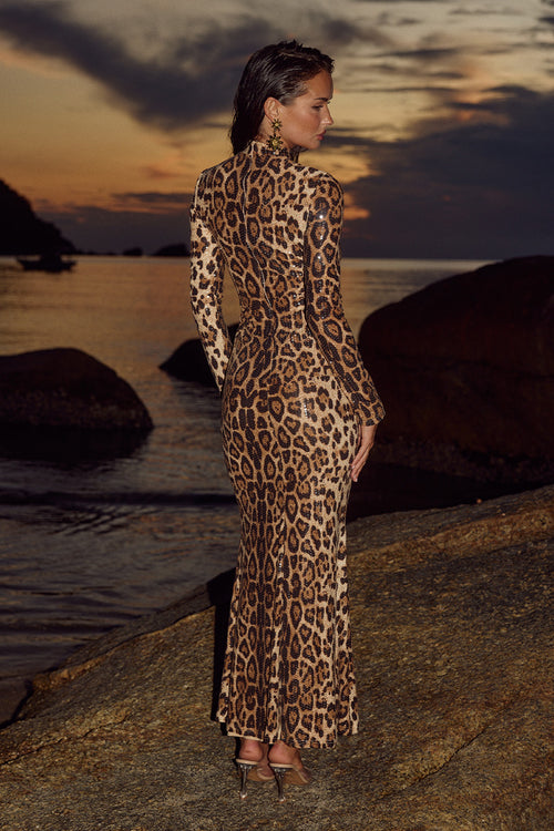 SAYLOR MAXI DRESS - LEOPARD