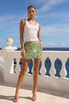 IDALIA MINI SKIRT - GREEN SEQUIN