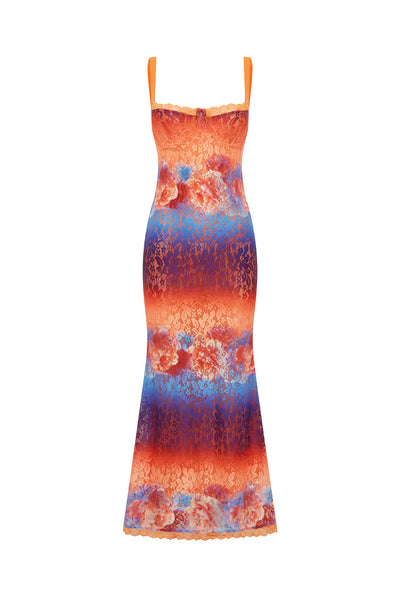 SERINA LACE MAXI DRESS - NADIA PINK OMBRE