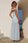 SHAYLA OFF SHOULDER MAXI DRESS - BLUEBELL