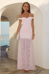 SHAYLA OFF SHOULDER MAXI DRESS - MUSK