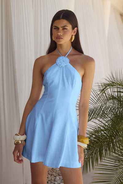 SHELBIE MINI DRESS - SKY BLUE