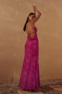 FLORENZA MAXI DRESS - FUCHSIA