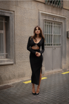 BRIANNA MIDI DRESS - BLACK