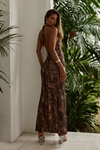 EVALINA MAXI DRESS - STONE PRINT