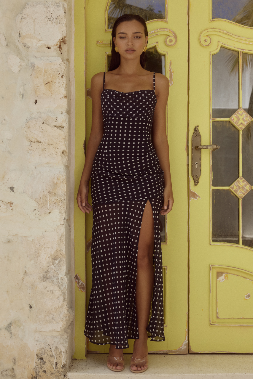 KYLEAH MAXI DRESS - BLACK/WHITE