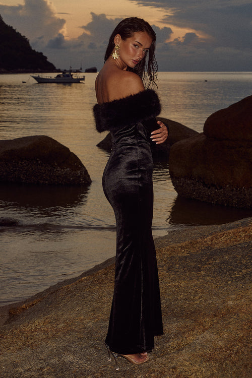 SIANI MAXI DRESS - BLACK