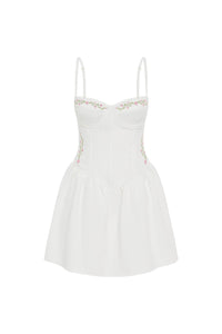 SOCORA MINI DRESS - WHITE