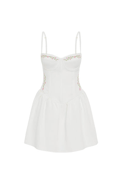 SOCORA MINI DRESS - WHITE