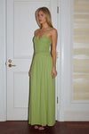 SOL RUCHED MAXI DRESS - PALM