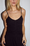 SOL RUCHED MAXI DRESS - BLACK