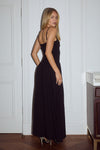SOL RUCHED MAXI DRESS - BLACK